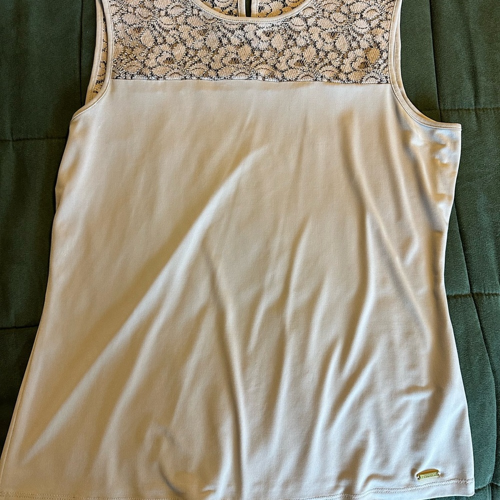 Calvin Klein Cream Lace Tank Top